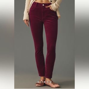 Pilcro Skinny Corduroy High-Rise Jeans-Wine-26-NWT